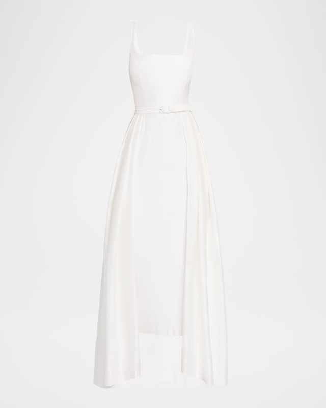 Isaline Convertible Square-Neck Midi Dress